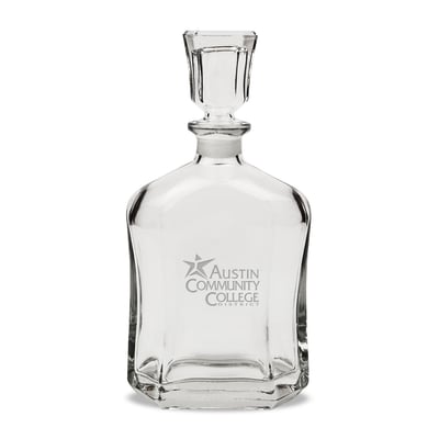 Austin Community College 23.75oz. Crystal Whisky Decanter