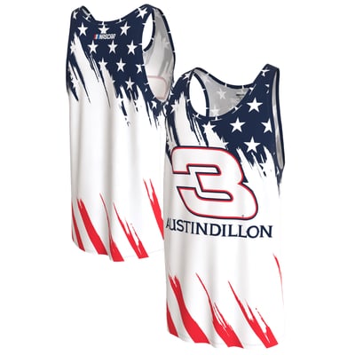  Austin Dillon ProSphere Stars & Stripes Tank Top - White