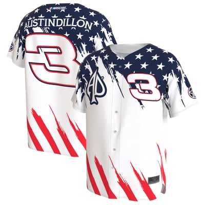  Austin Dillon ProSphere Youth Stars & Stripes Baseball Fashion Jersey - White