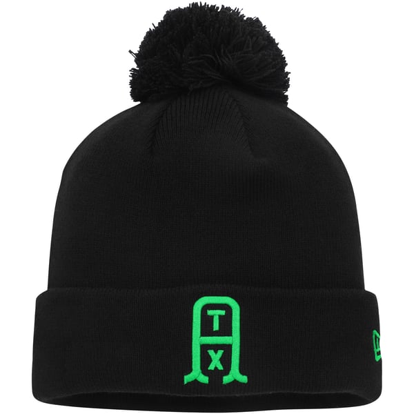 Austin FC New Era Jersey Hook Cuffed Knit Hat with Pom - Black display picture 3