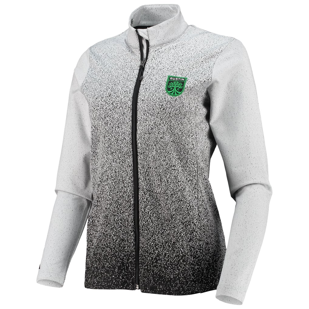 Veste zippée Austin FC Antigua pour femme - Blanc/Noir