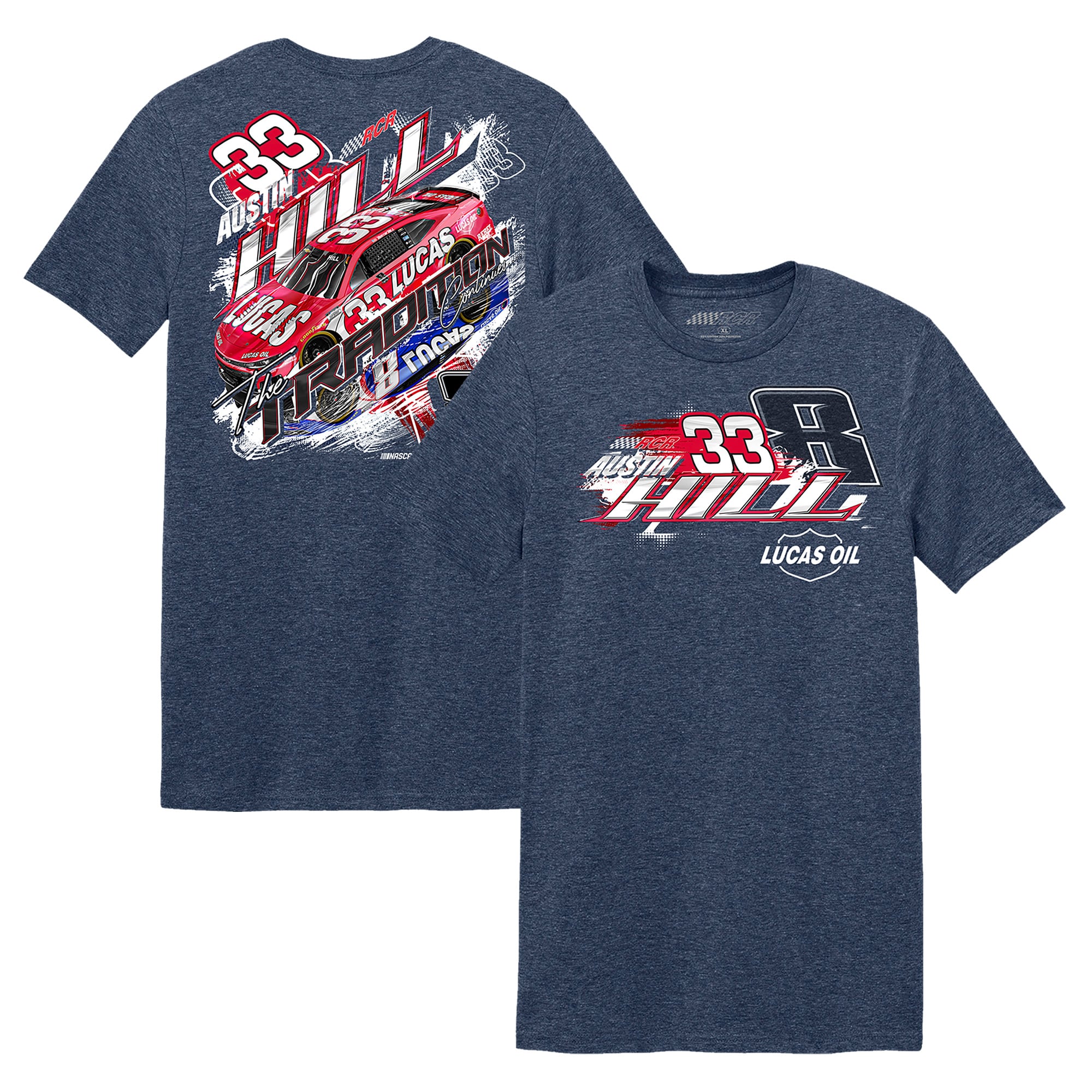 T-shirt homme classique bleu marine Austin Hill Lucas Oil