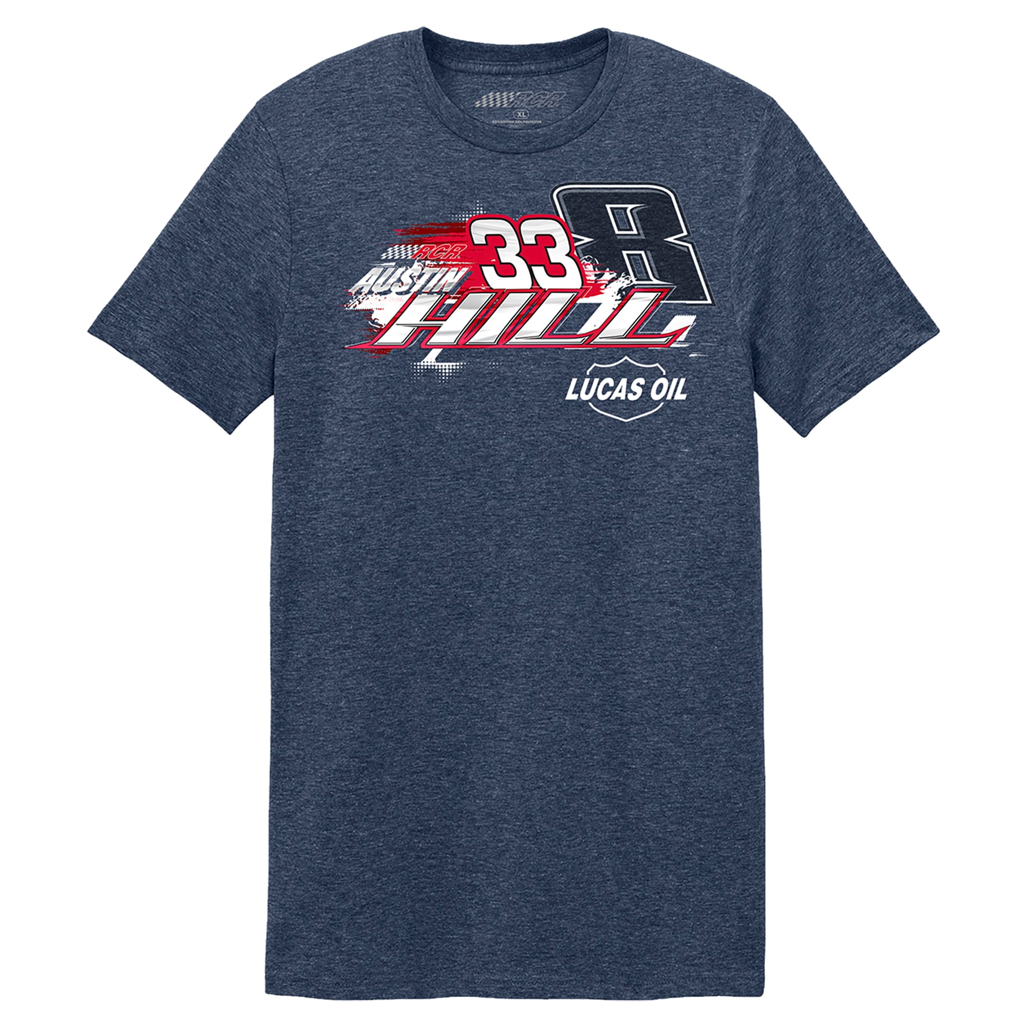 T-shirt homme classique bleu marine Austin Hill Lucas Oil