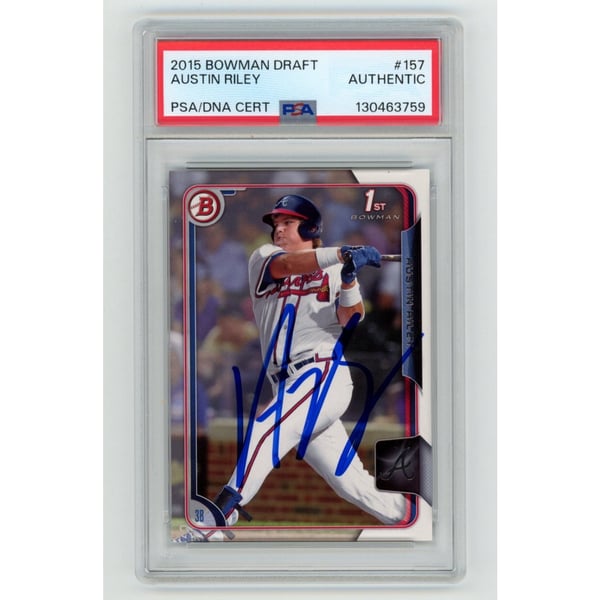 Austin Riley Autographed Trading Cards, Signed Austin Riley 