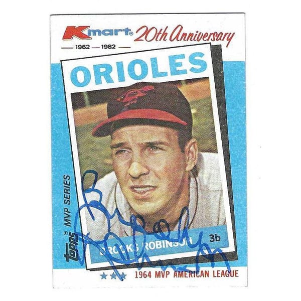 Brooks Robinson Autographed Autographed Cards, Signed Brooks 