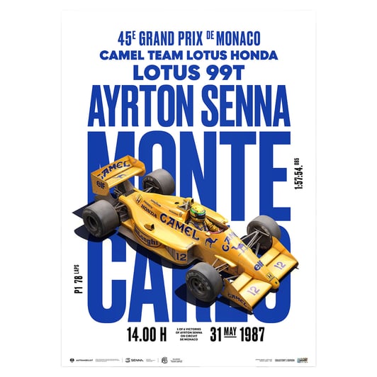 My Little Poster – Affiche Ayrton Senna Formule 1 – Art Mural Légendaire (Modèle 03)