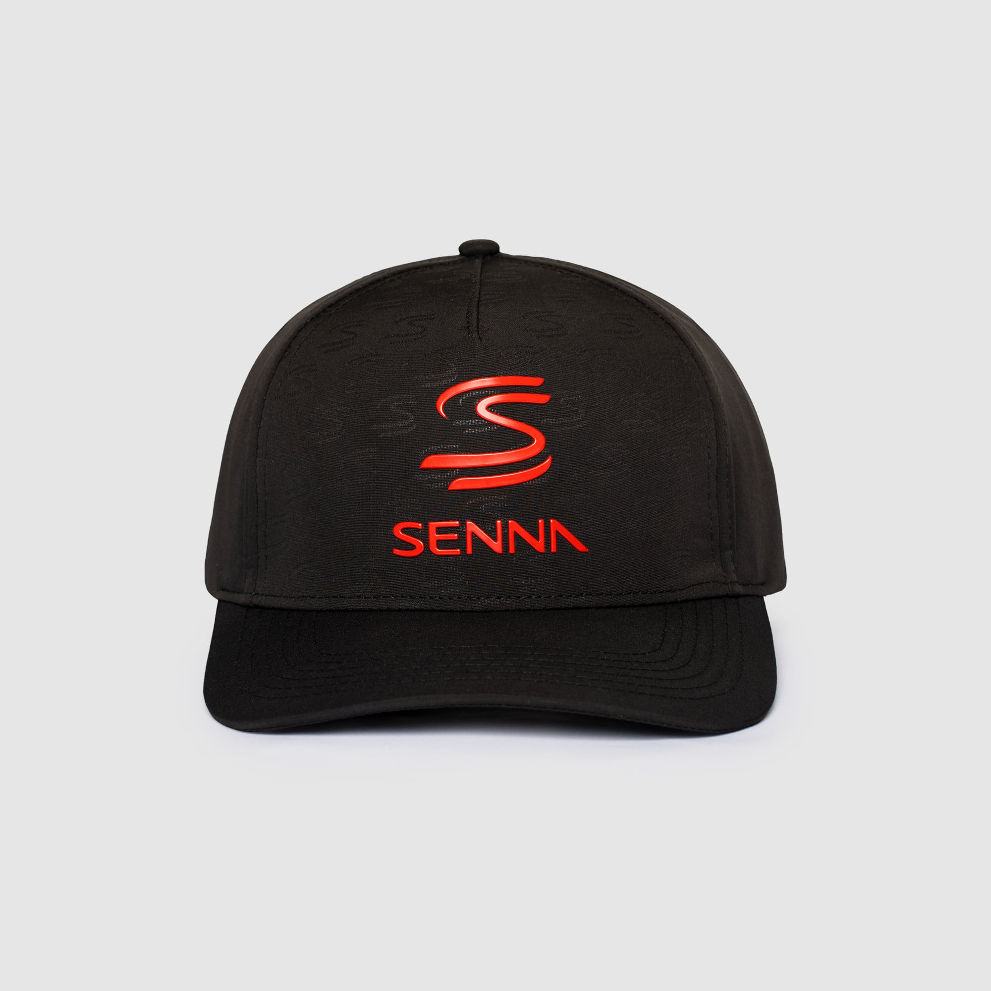 Men's Formula 1 Black Ayrton Senna Debossed Curved Peak Adjustable Hat