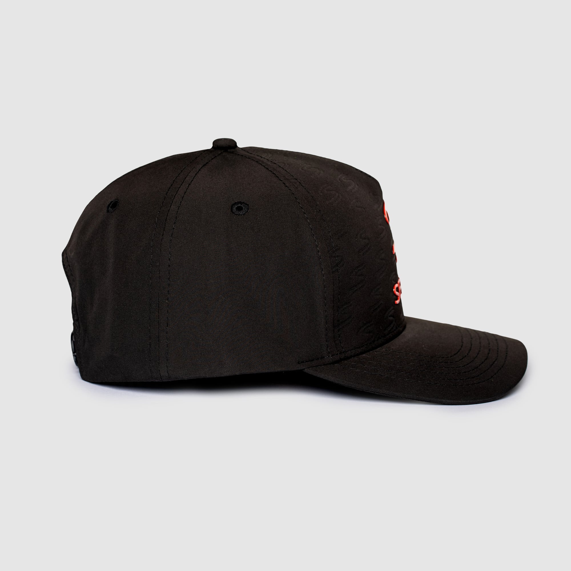 Men's Formula 1 Black Ayrton Senna Debossed Curved Peak Adjustable Hat