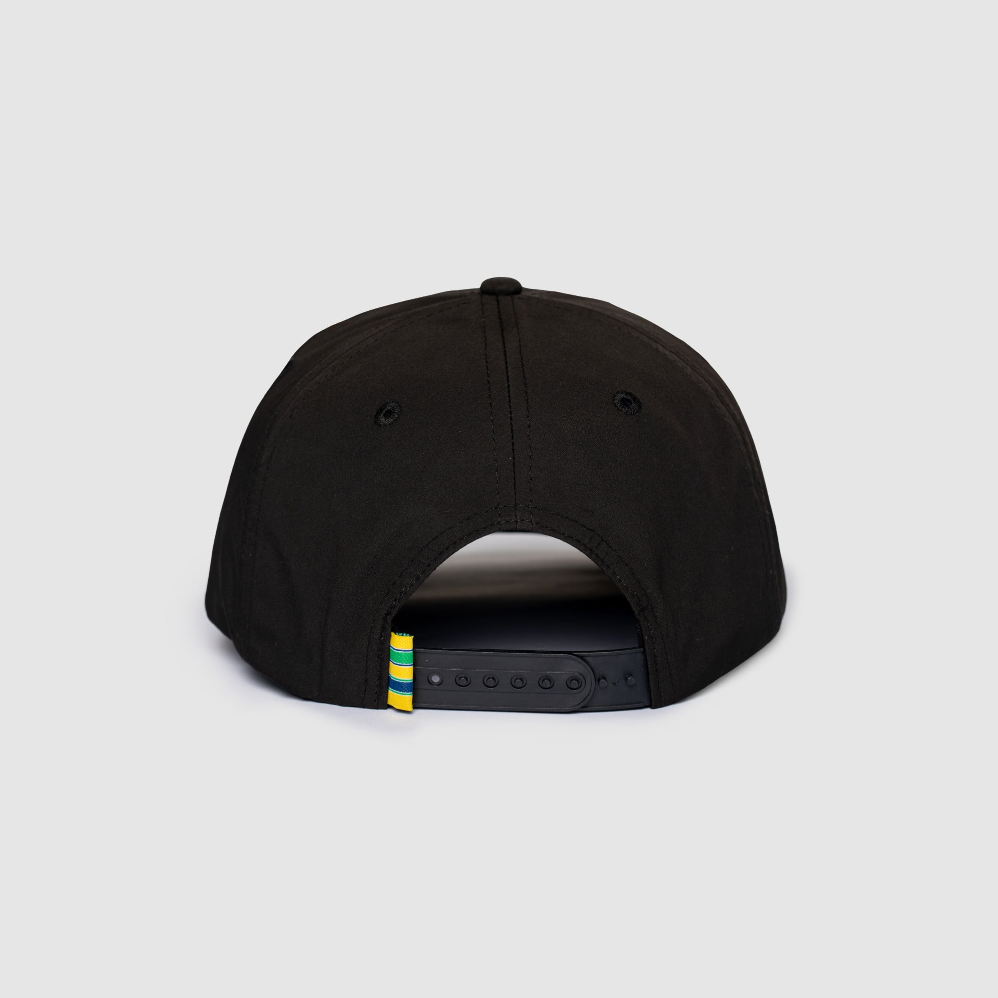 Men's Formula 1 Black Ayrton Senna Debossed Curved Peak Adjustable Hat