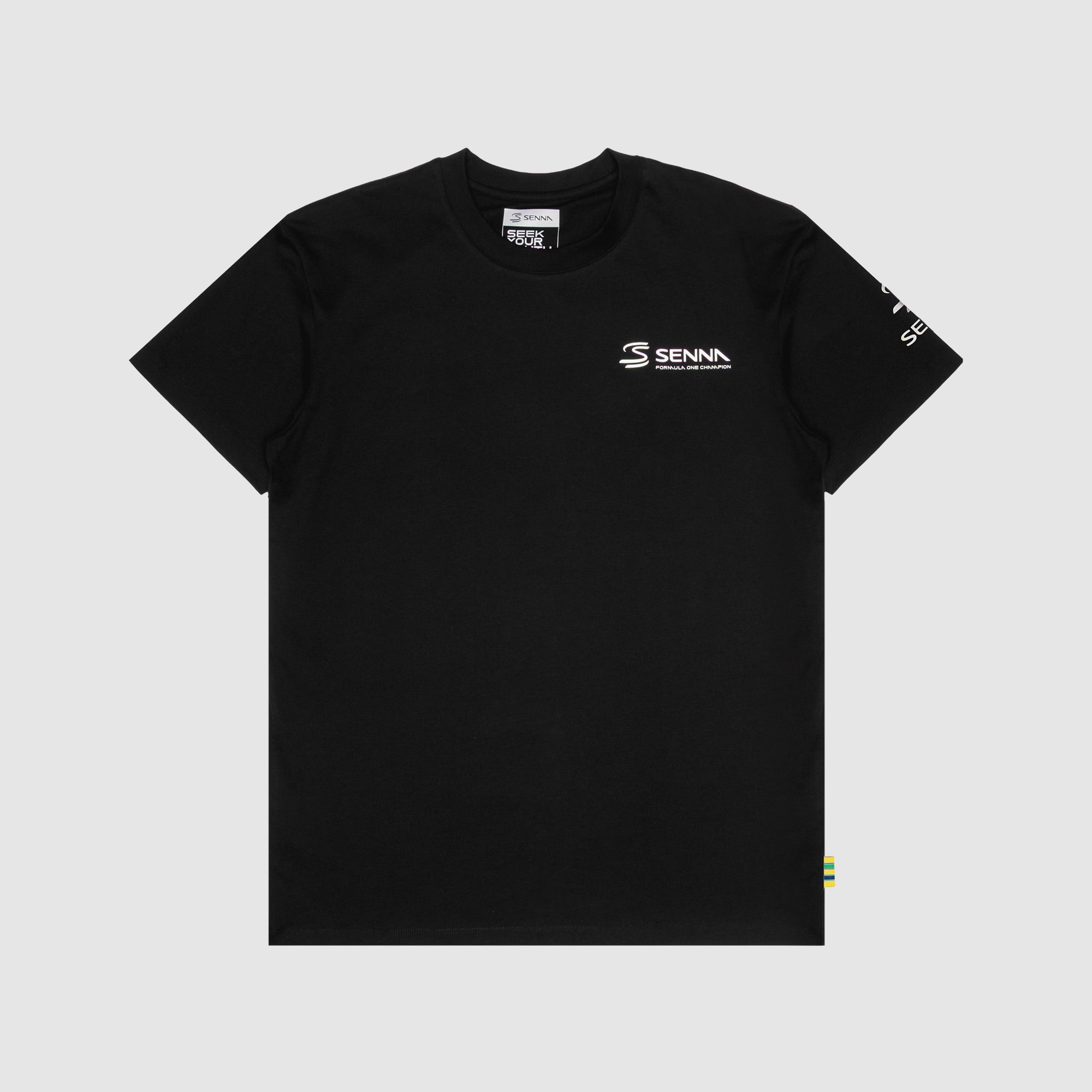 Men's Formula 1 Black Ayrton Senna World Champion T-Shirt
