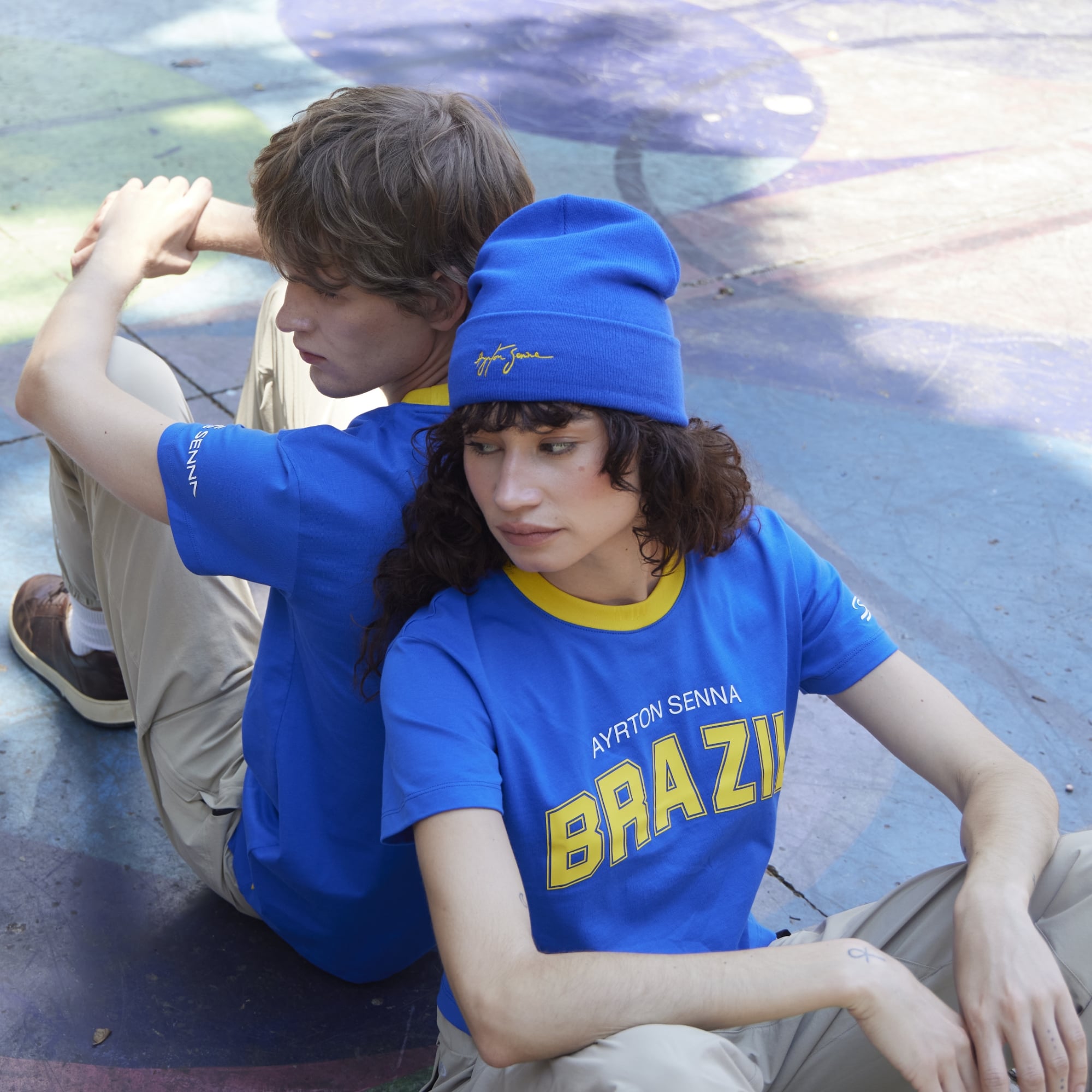 Men's Formula 1 Blue Ayrton Senna Brazil T-Shirt