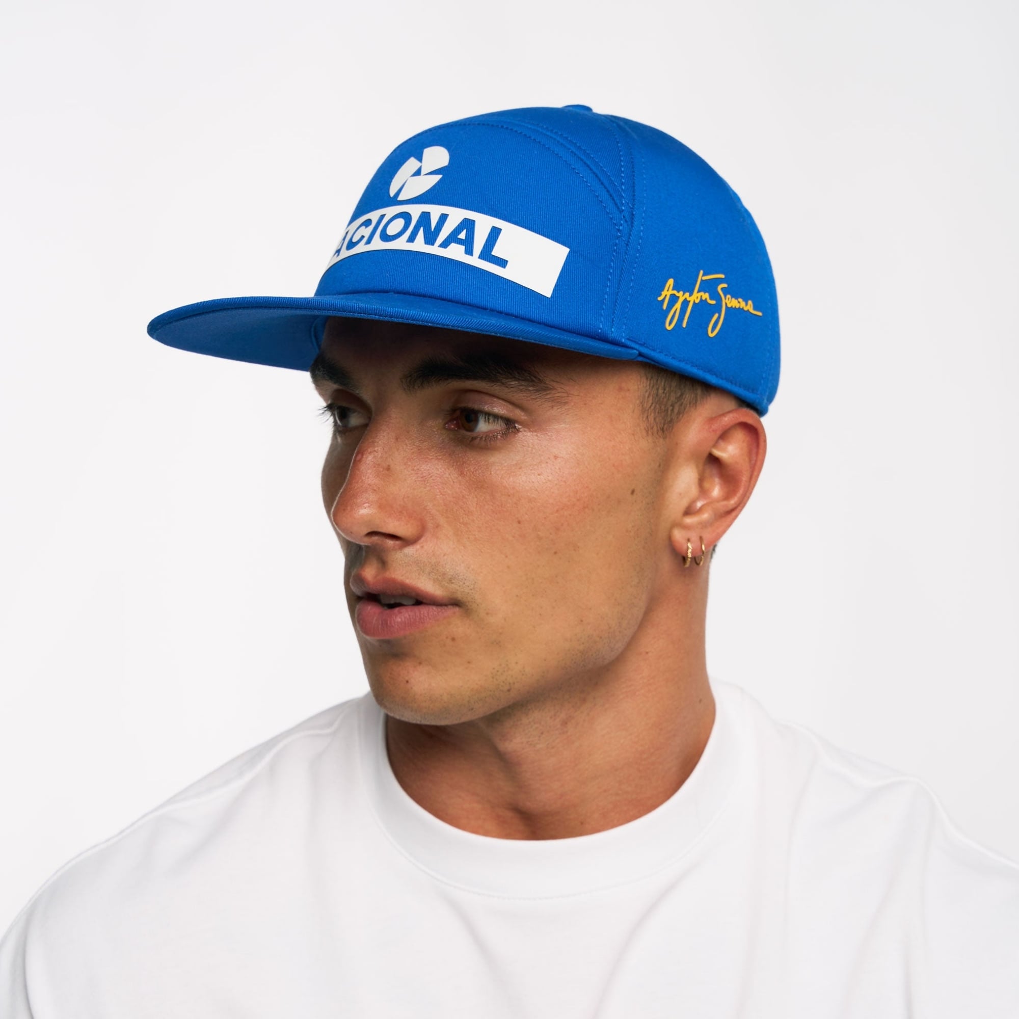 Men's Formula 1 Blue Ayrton Senna Nacional 1984 Original Adjustable Hat