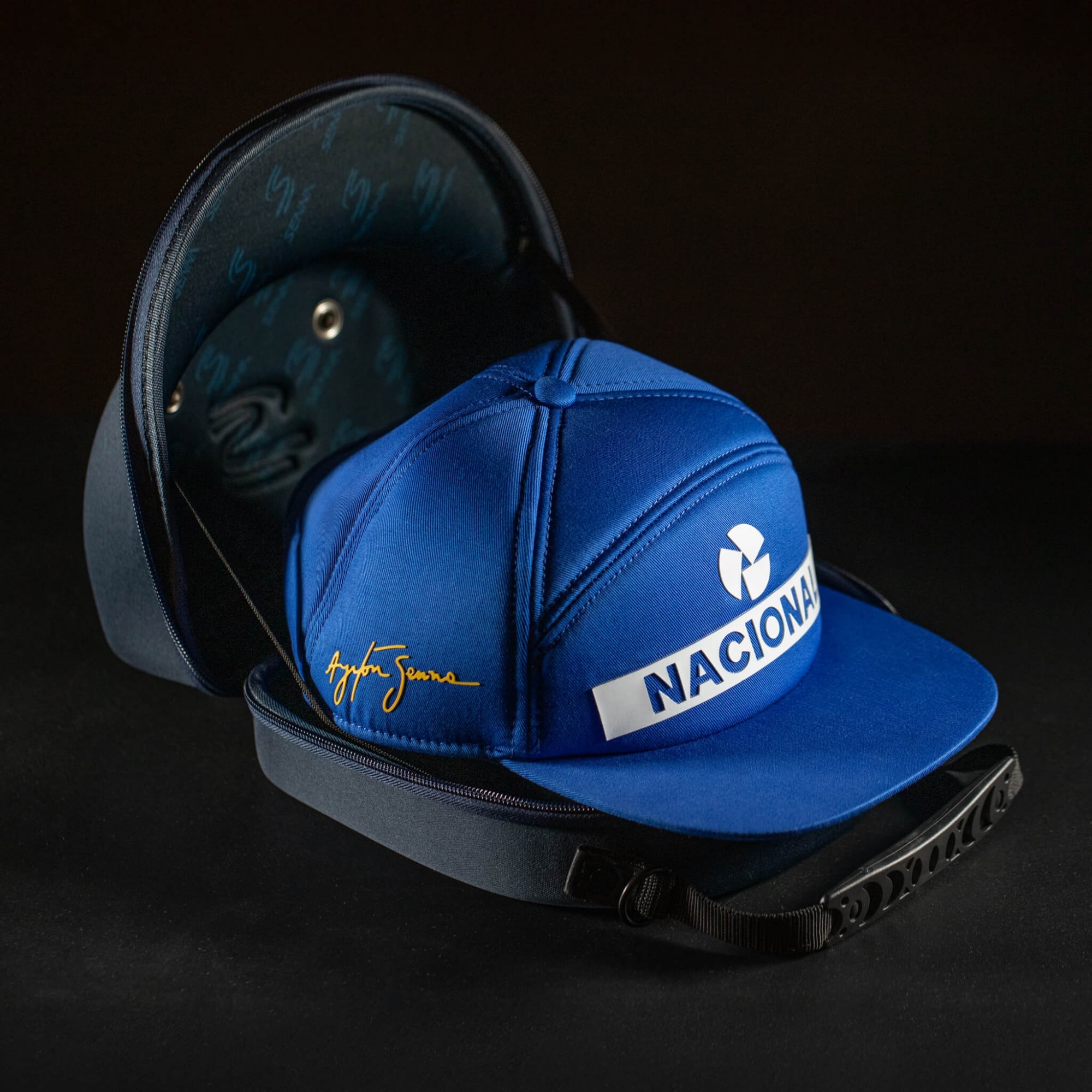 Men's Formula 1 Blue Ayrton Senna Nacional 1984 Original Adjustable Hat