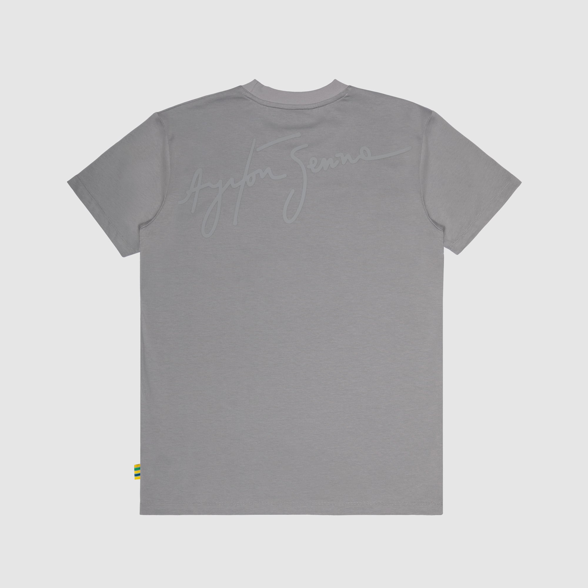 Men's Formula 1 Cream Ayrton Senna Signature T-Shirt