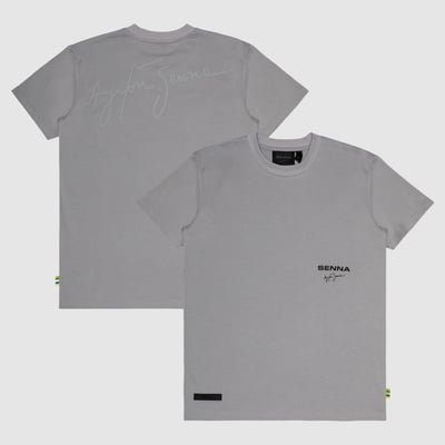 Ayrton Senna Formula 1 Signature T-Shirt - Cream