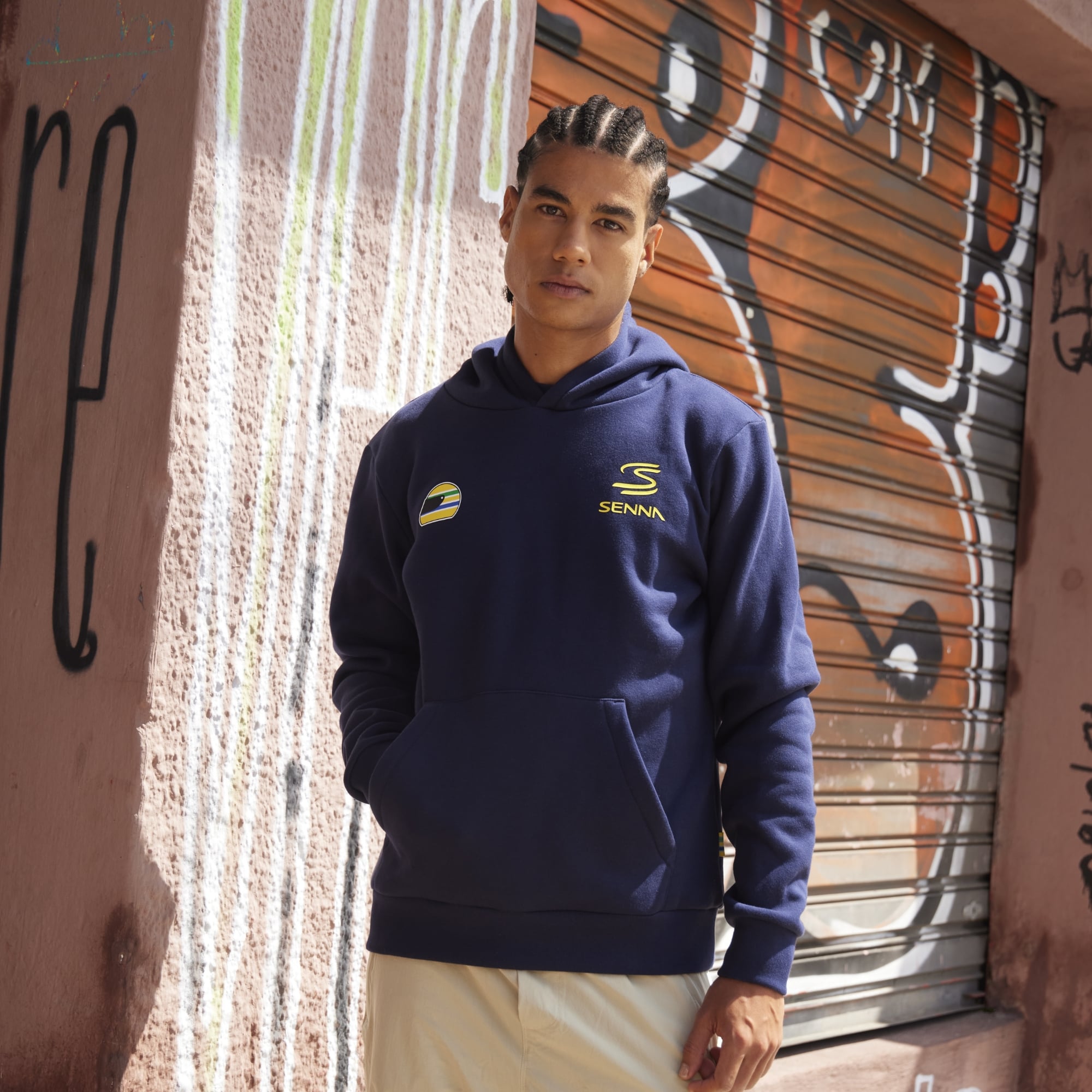 Men's Formula 1 Navy Ayrton Senna 12 Hoodie
