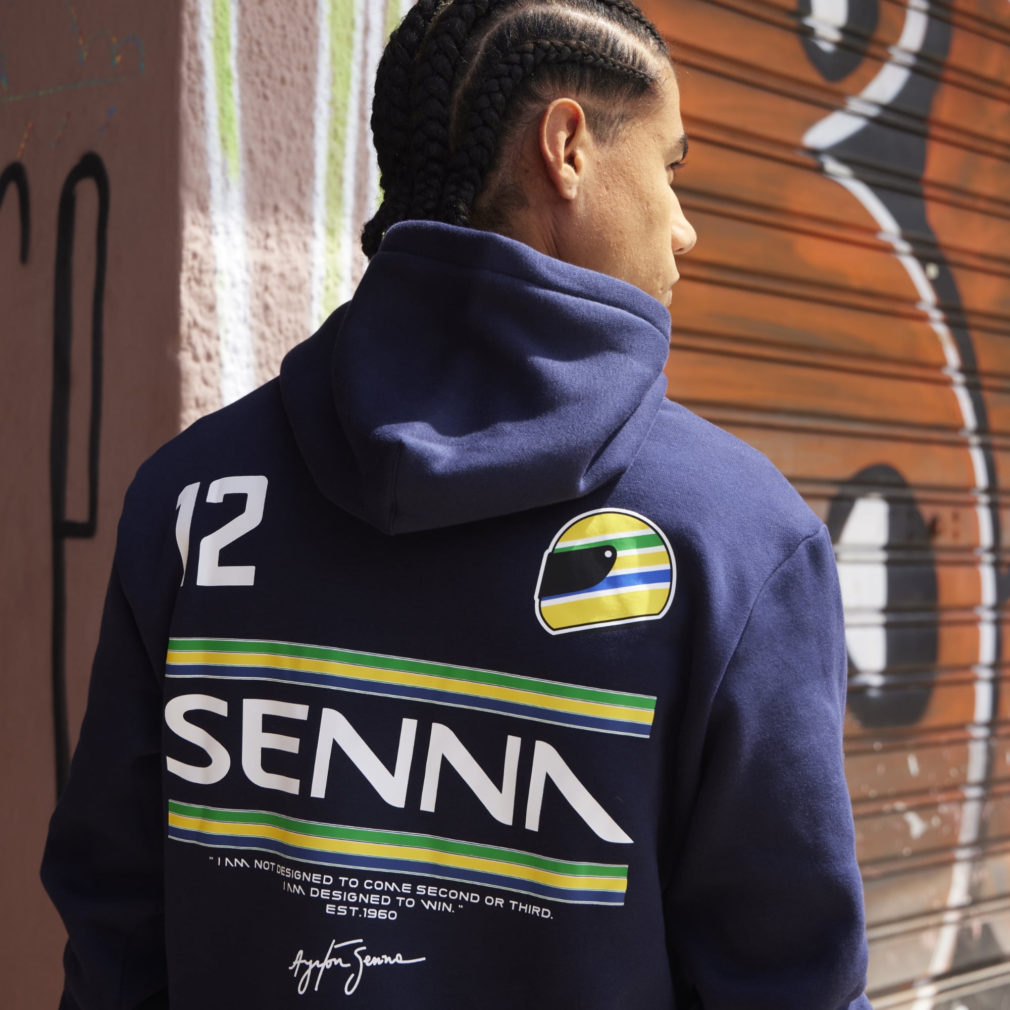 Men's Formula 1 Navy Ayrton Senna 12 Hoodie