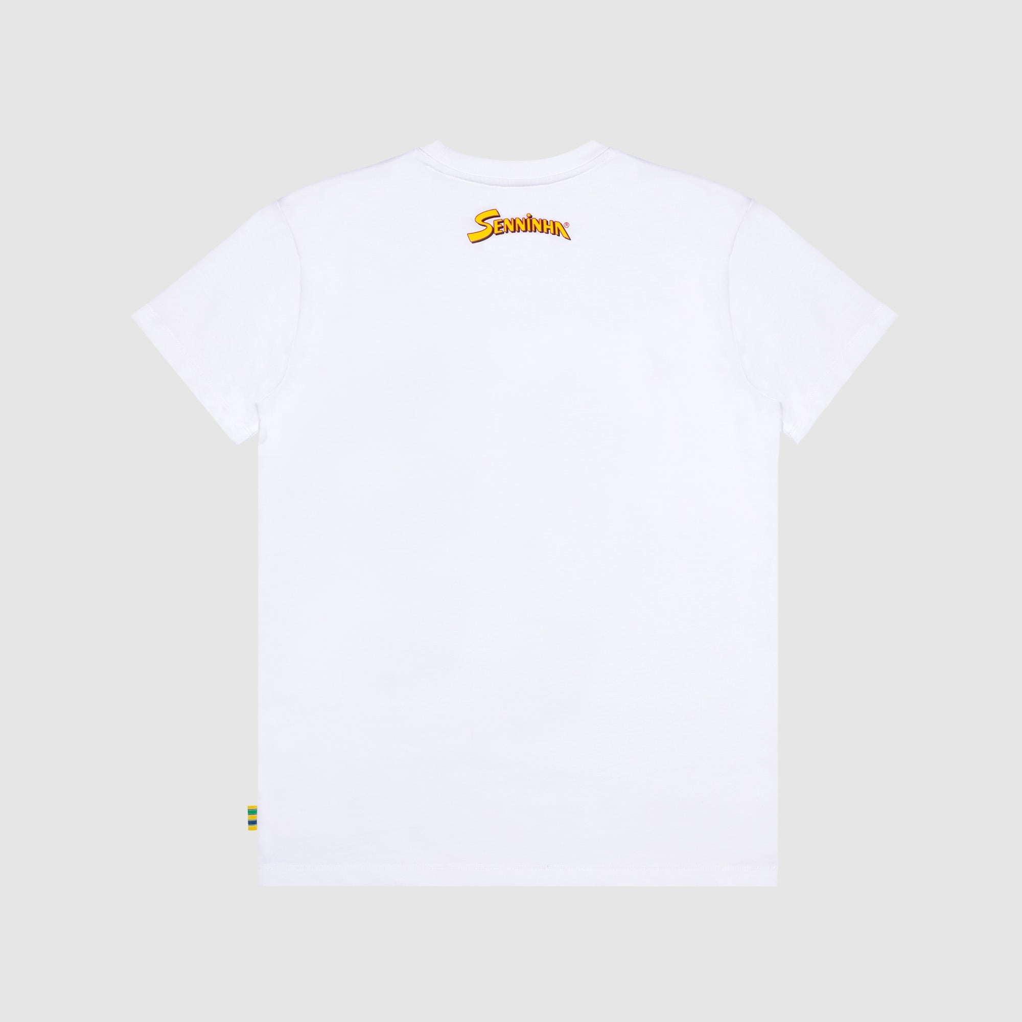 Men's Formula 1 White Ayrton Senna Face T-Shirt