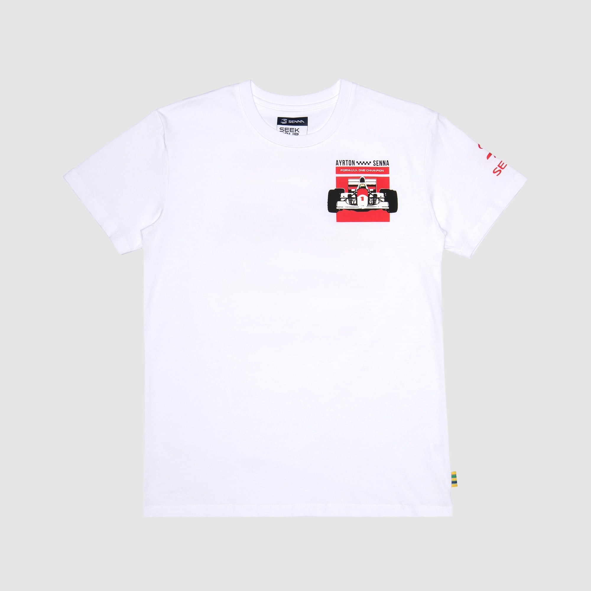 Men's Formula 1 White Ayrton Senna T-Shirt