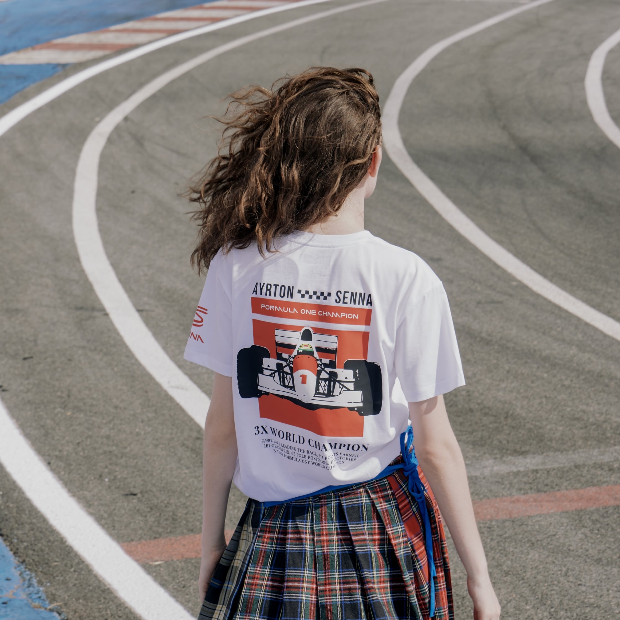 Men's Formula 1 White Ayrton Senna T-Shirt