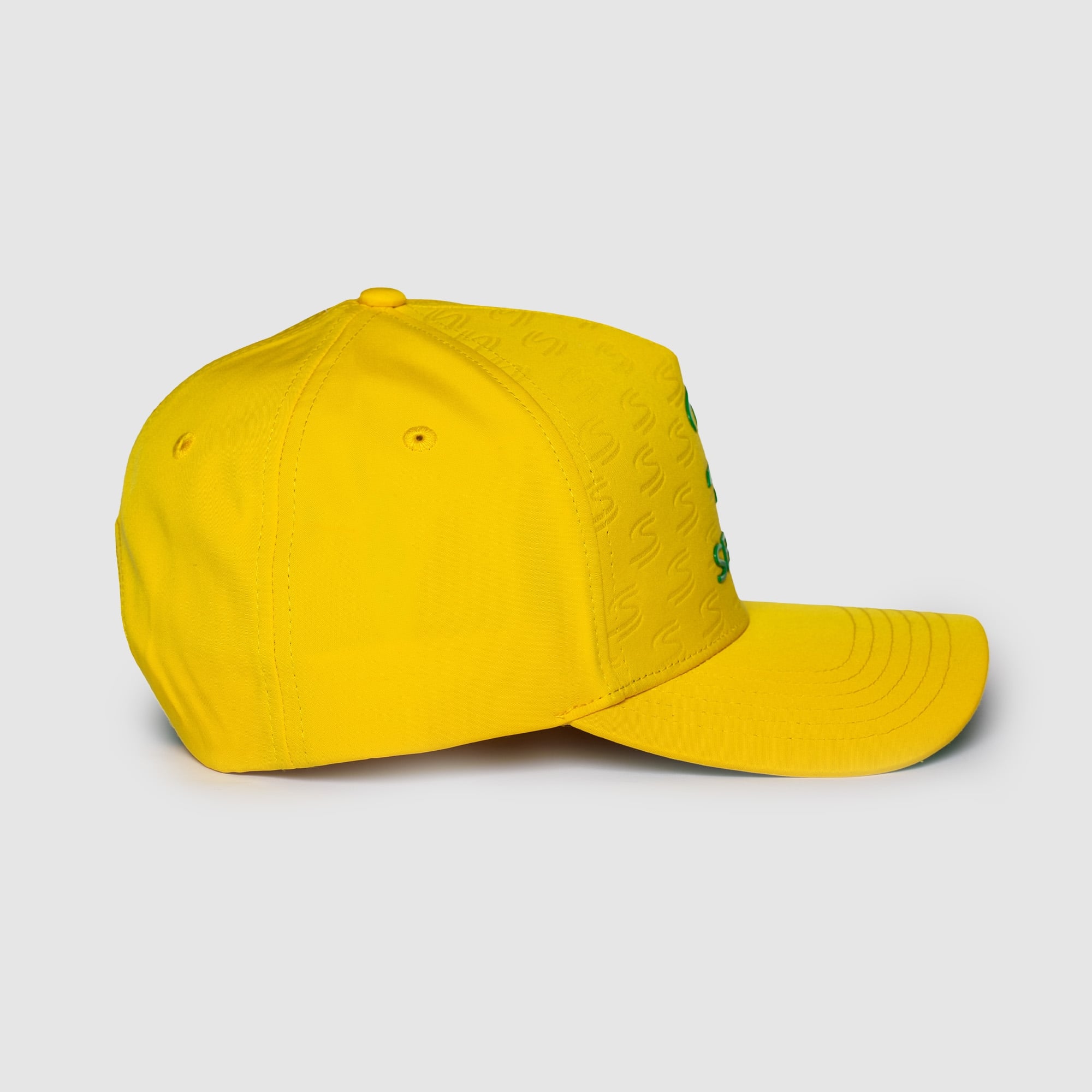 Men's Formula 1 Yellow Ayrton Senna Debossed Curved Peak Adjustable Hat