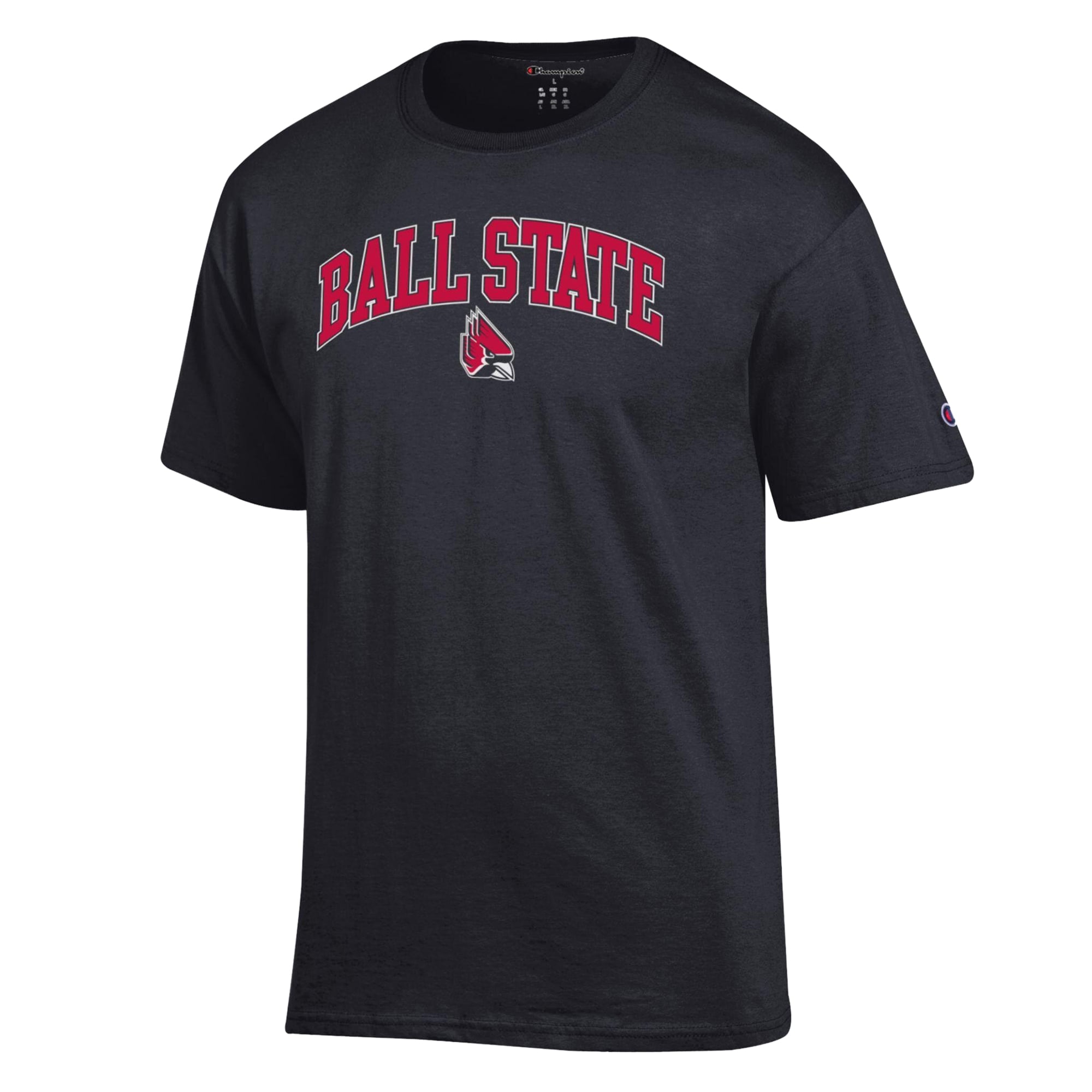 T-shirt Champion Black Ball State Cardinals avec logo en forme d'arche