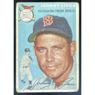 1954 Topps #19 Johnny Lipon