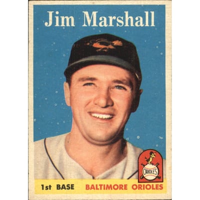 1958 Topps #441 Jim Marshall RC