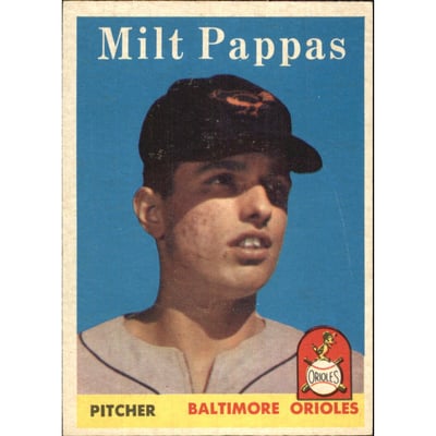 1958 Topps #457 Milt Pappas RC