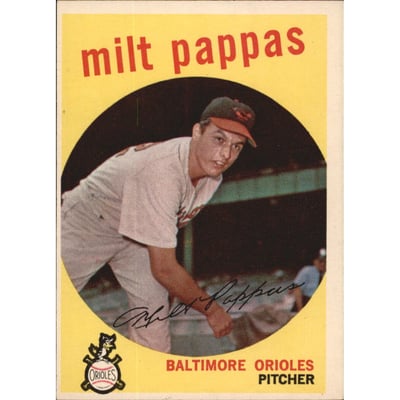 1959 Topps #391 Milt Pappas