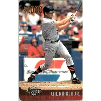 1996 Assets Phone Cards $1000 #4 Cal Ripken