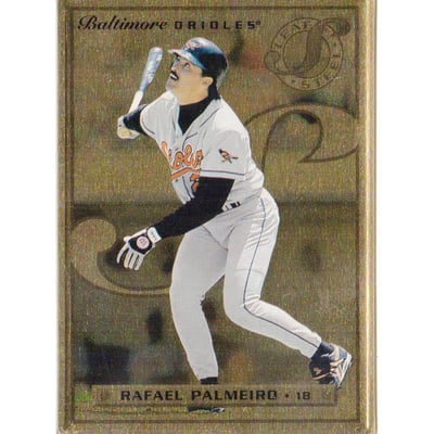 1996 Leaf Preferred Steel Gold #15 Rafael Palmeiro