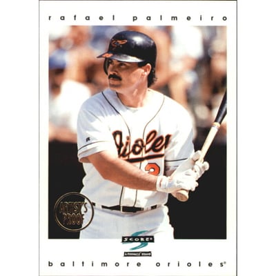 1997 Score Artist's Proofs White Border #45 Rafael Palmeiro