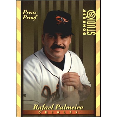 1997 Studio Gold Press Proofs #128 Rafael Palmeiro