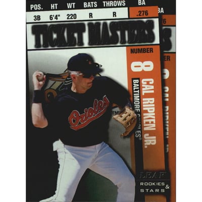 1998 Leaf Rookies and Stars Ticket Masters #3 Cal Ripken/Roberto Alomar