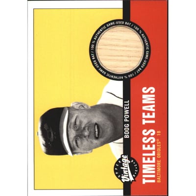 2001 Upper Deck Vintage Timeless Teams #BABP Boog Powell Bat
