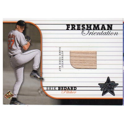 2002 Leaf Rookies and Stars Freshman Orientation #3 Erik Bedard Bat