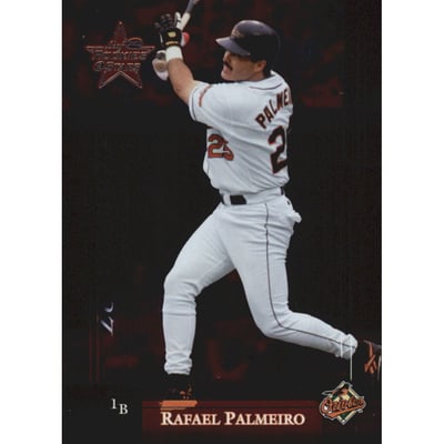 2002 Leaf Rookies and Stars Longevity #100B Rafael Palmeiro Orioles SP