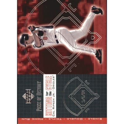 2002 UD Piece of History Hitting for the Cycle #H3 Cal Ripken