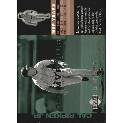 2002 UD Piece of History MVP Club #M3 Cal Ripken