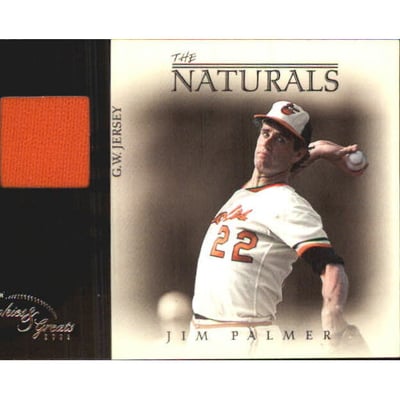 2003 Fleer Rookies and Greats The Naturals Game Used #NJP Jim Palmer Jsy/250