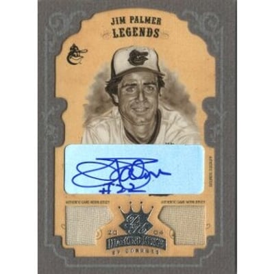 2004 Diamond Kings DK Combos Framed Silver Sepia #166 Jim Palmer LGD Jsy-Jsy/5