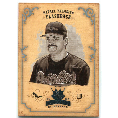 2004 Diamond Kings Silver Sepia #155 Rafael Palmeiro FB