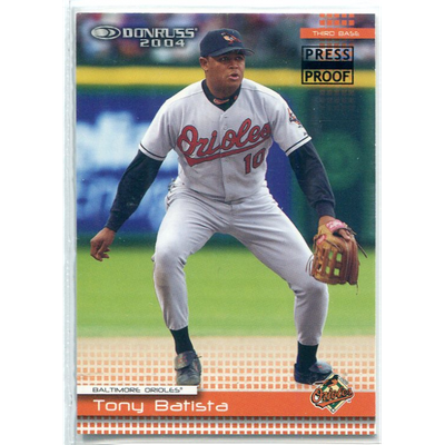 2004 Donruss Press Proofs Black #86 Tony Batista