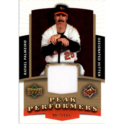 2004 Upper Deck Peak Performers Jersey Gold #RP Rafael Palmeiro