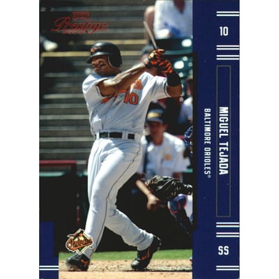 2005 Playoff Prestige Red Foil #68 Miguel Tejada