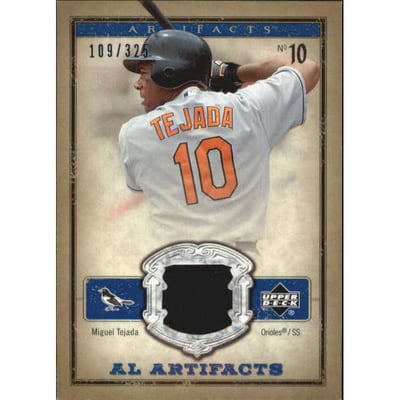 2006 Artifacts AL/NL Artifacts Blue #MTA Miguel Tejada Jsy/325