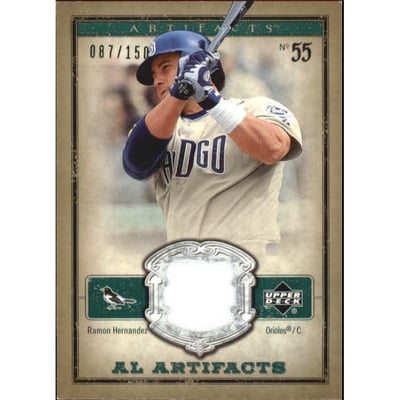 2006 Artifacts AL/NL Artifacts Green #RHN Ramon Hernandez Jsy/150