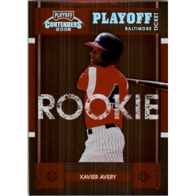 2008 Playoff Contenders Playoff Ticket #50 Xavier Avery