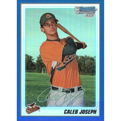 2010 Bowman Chrome Prospects Blue Refractors #BCP55 Caleb Joseph